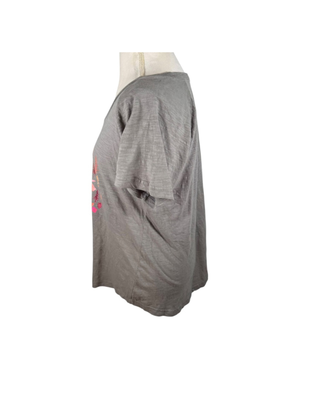 Natural Life Boho Graphic Tee Women's Size XL Gray Into The Forest I Go T- Shirt - Picture 5 of 10